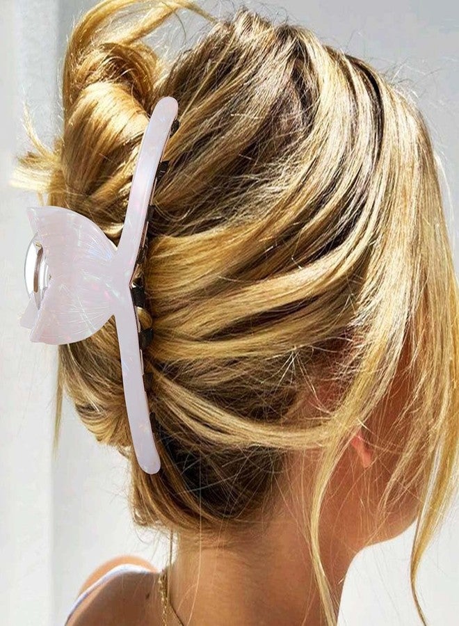 Gortin Shell Hair Claw Clips Blue Acrylic Large Hair Clips Strong Hold Claw Clips Beach Hair Accessories for Women (Blue+White, Free size) - Image 5